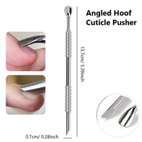 Pousse-cuticules double extrémité en acier inoxydable, pince à épiler, outil de nettoyage des peaux mortes pour pédicure, manucure et nail art