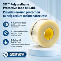 Ruban en polyuréthane 3M 8663DL offrant une protection contre l'érosion, disponible en plusieurs tailles