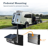 Système de caméra de recul solaire magnétique sans fil avec moniteur 5 pouces 720P pour camping-car, camion, remorque, bateau, caravane