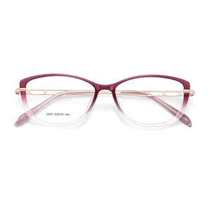 Monturas de Gafas Danyang Cat Eye 2653, Aleación TR, Montura Completa Ligera, Lentes de Resina para Mujer, Forma Ovalada - Product Image 2