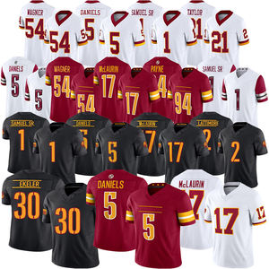 Nouveau maillot des Commanders 2026 # 5 maillots de football américain cousus Jayden Daniels, Terry McLaurin, Sainristil, Frankie Luvu, Lattimore - Product Image 1