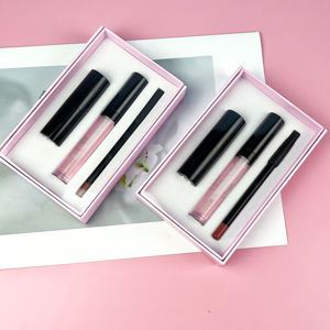 Cosméticos de etiqueta privada 3 en 1 Juego de labios de larga duración Etiqueta privada Brillo Líquido cremoso Lápiz labial Delineador de labios <span class=keywords><strong>Mirada</strong></span> de labios Kit de 3 uds - Product Image 6