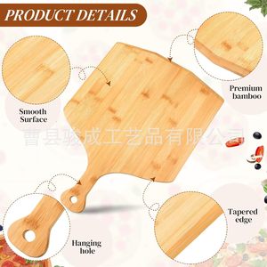Planche à pizza en bambou Juncheng 40x29,5cm, pelle à pizza en bois pour la cuisson et le service - Product Image 2