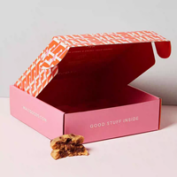 Boîtes d'emballage alimentaire pliables durables et personnalisées, boîtes à biscuits en kraft ondulé recyclables avec logo personnalisé imprimé pour les marques de boulangerie