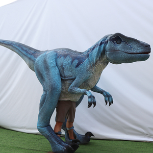 ชุดไดโนเสาร์เวโลซีแรปเตอร์สีน้ำเงินแบบสั่งทำพิเศษ สมจริง ขนาดเท่าตัวจริง คุณภาพสูง โชว์ขาได้ เหมาะสำหรับสวนสนุกผู้ใหญ่ - Product Image 4