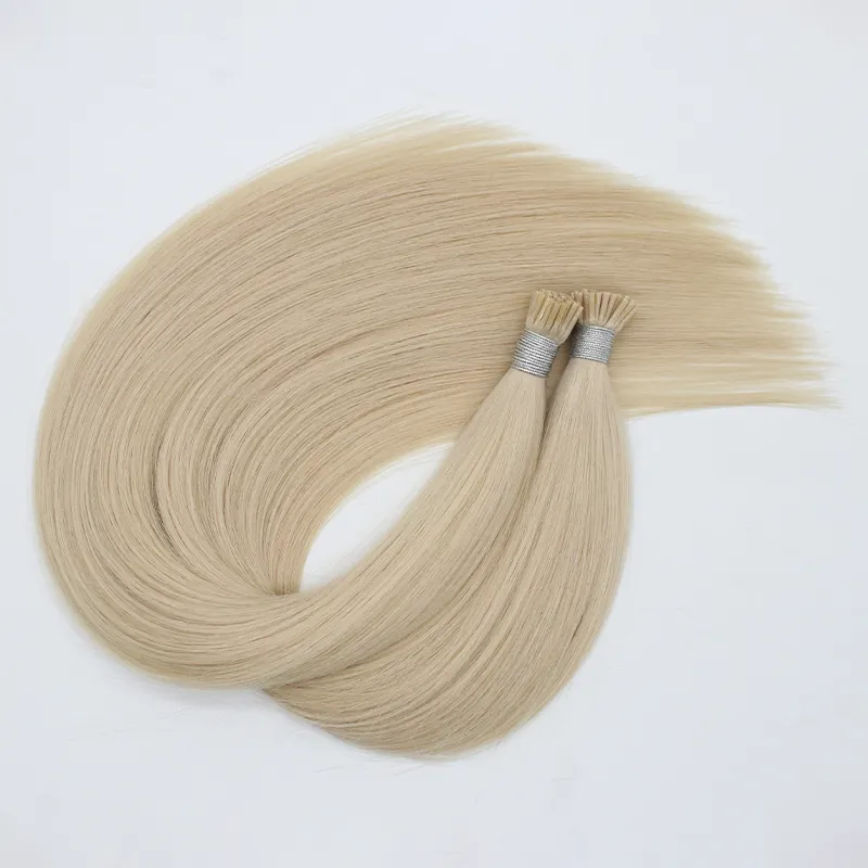 100% Human Hair Keratin 50g 100g #613 #60#1001 I Tip Hair No Shedding Tangle Free Peruvian Remy Hair Human Extensions