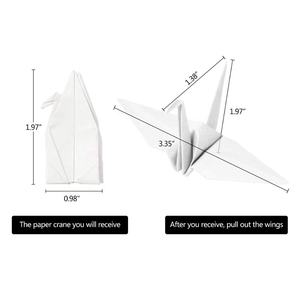 Vente en gros de grues en papier <span class=keywords><strong>origami</strong></span> japonaises blanches faites à la main 100 pièces 1.57 pouces bout d'aile design élégant inspiré de l'amour pour les vacances de mariage - Product Image 6