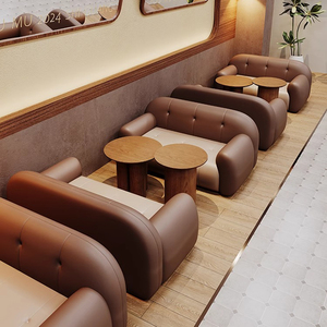 Conjunto de Mesa y Sillas para <span class=keywords><strong>Restaurante</strong></span>, Terraza, Área de <span class=keywords><strong>Descanso</strong></span> Comercial, Recepción, Salón de Té, Tienda de Té con Leche, Mesa de Negociación - Product Image 1