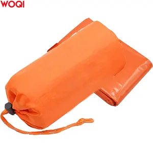 WOQI sacco a pelo di emergenza sopravvivenza sacco a pelo riutilizzabile coperta di emergenza con borsa impermeabile portatile