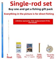 Ensemble de cannes à pêche, ensemble complet de cannes à main, équipement de pêche pour débutants, ensemble de cannes ultra-légères et ultra-résistantes