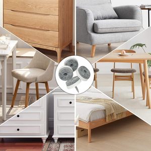 Patins en feutre pour pieds <span class=keywords><strong>de</strong></span> meubles, diamètre 25 mm, antidérapants, multifonctionnels, silencieux, pour chambre à coucher, tables et chaises en bois massif - Product Image 5