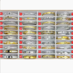 Bracelet en <span class=keywords><strong>acier</strong></span> <span class=keywords><strong>inoxydable</strong></span> plaqué or 18 carats à la mode, bracelet de <span class=keywords><strong>marque</strong></span> célèbre, double G CC L, <span class=keywords><strong>bijoux</strong></span> - Product Image 5
