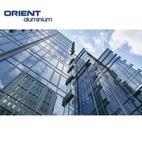Système de fenêtres en aluminium, mur-rideau en verre matriciel, mur-rideau en verre, coût au mètre carré, mur-rideau en verre