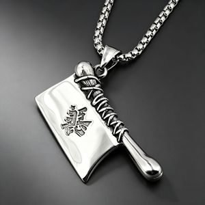 Yunnique – collier avec pendentif en forme de couteau en acier inoxydable pour hommes, forme d'épée géométrique, style Hip Hop avant-gardiste, bijoux de mode chinois - Product Image 1
