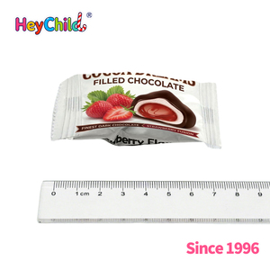 Caramelle all'ingrosso personalizzate con etichetta privata, marshmallow al cioccolato fondente con ripieno di marmellata di fragole, scatola morbida, dolci per bambini, OEM - Product Image 6