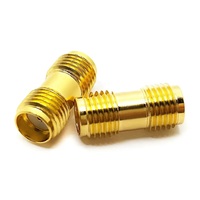 Adaptador RF SMA Hembra a SMA Hembra, Conector Coaxial RF, Latón Chapado en Oro, 50 Ohmios, Acoplador Recto para Antena WiFi FPV