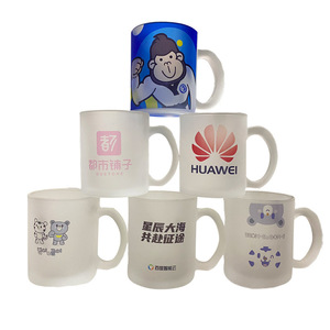 Frosted Glass Mug 11oz Sublimation Ready With Handle For Business Gifts - Product Image 2