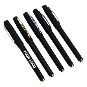 Plastic Black <b>Pens</b> Set With Matt Frosted Finish Wholesale Logo Colored Advertising Gift Gel Ink <b>Pen</b> - Product Image 1
