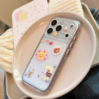 Coque de téléphone Kawaii Cartoon Bear pour iPhone 18 Pro Max 18 Pro 17 Pro Max 16 Pro Max 15 Pro Max, Housse de protection antichoc mignonne