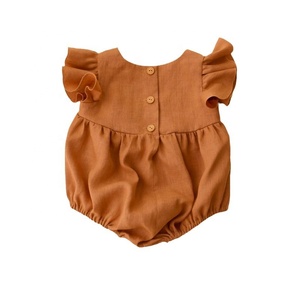 Elegante tutina estiva con maniche <span class=keywords><strong>a</strong></span> volant per bambina, abbigliamento casual per neonati da <span class=keywords><strong>3</strong></span> <span class=keywords><strong>a</strong></span> 24 <span class=keywords><strong>mesi</strong></span> - Product Image 5