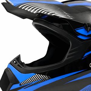 Casco de Motocross Integral DOT Azul y Negro, Casco de Carreras Todoterreno para Motocicleta - Product Image 4