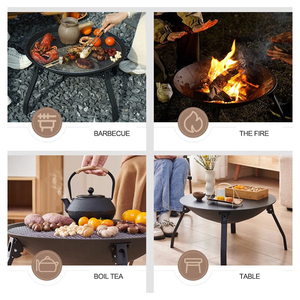 <span class=keywords><strong>Brasero</strong></span> pliant multifonctionnel de foyer extérieur portatif en acier NB-FAVOUR pour le pique-nique de feu de joie de plage de camping dans le jardin d'arrière-cour - Product Image 3