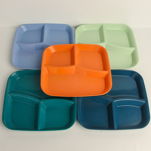 <span class=keywords><strong>Assiette</strong></span> carrée <span class=keywords><strong>jetable</strong></span> à trois compartiments en paille de blé, plateau <span class=keywords><strong>compartiment</strong></span>é pour restauration rapide, plat pour école maternelle - Product Image 3