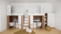 Mobilier de maison moderne, lits superposés pliants pour dortoir scolaire, lits doubles superposés en métal avec toboggan pour enfants et adultes