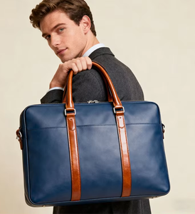 Maletín para Portátil de Negocios de Cuero PU de Alta Calidad, Forro de Gamuza Duradero, Cierre de Hebilla, Logotipo Personalizado, Suministro de Fábrica OEM/ODM - Product Image 1