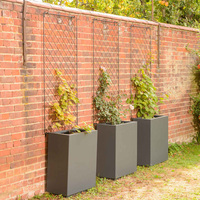 Grande jardinière rectangulaire personnalisée, grands pots de fleurs pour jardin extérieur, boîtes en métal, pots de fleurs pour jardin extérieur