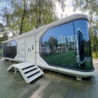 Maison conteneur contemporaine étanche prête à être expédiée, structure en acier détachable, mini-maisons capsules à vendre