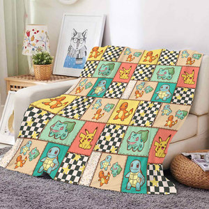 New Custom Anime Pokemoned Pikachued Cartoon Child Baby Blanket Soft Cozy <strong>Quilt</strong> Sofa <strong>Bed</strong> <strong>Throw</strong> Travel Plush Blankets - Product Image 4