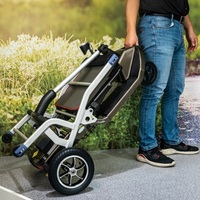 KSM-907 2023 Scooter Eléctrico de 4 Ruedas Más Vendido, Plegable Automático, Ligero, Scooter de Movilidad de 3 Ruedas, 19 kg
