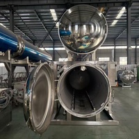 Nieuwe horizontale rotatie autoclaaf voedselsterilisator waterimmersie retort sterilisatiemachine voor ingeblikt vlees