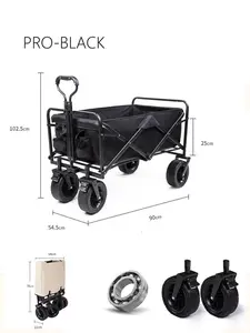 ODM OEM Hot Sale Custom Color 300kg Load Outdoor Beach Camping Fold Wagon Upgraded Camping Cart Foldable Wagon