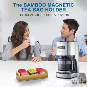 Multi Layer Solid Wood Tea Bag Storage Rack Beverage <b>Shelf</b> <b>Desktop</b> Coffee Tea Holder Rectangle Standing Type Office Organizer - Product Image 4