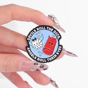 Diavoli Dnd angeli spille in smalto dadi gioco citazioni spille risvolto gioielli regalo per amici da tavolo - Product Image 4
