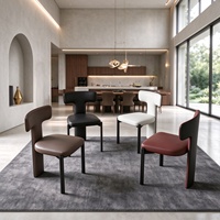 Chaise de salle à manger moderne à dossier en T, chaise latérale en cuir pour la maison, le restaurant, l'hôtel, la salle de conférence