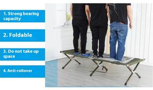 बाहरी एकल लोहे तह बिस्तर सुविधाजनक आधुनिक डिजाइन आपातकालीन राहत शिविर खाट बिस्तर - Product Image 2