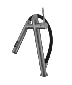 Rubinetto da <span class=keywords><strong>Cucina</strong></span> di Lusso Deao Nero con Design Estraibile, Funzione Doppia Acqua Calda e Fredda, <span class=keywords><strong>Miscelatore</strong></span> per Lavello - Product Image 5