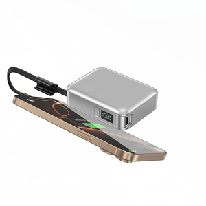 포켓 미니 10000mAh 전원 은행 22.5W 고속 충전 내장 타입 C 랜야드 케이블 LED 디스플레이 휴대용 충전기 배터리 팩 - Product Image 3