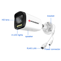 Caméra IP Bullet PoE EaseCam 4K 8MP avec détection IA, fonctions de lumière intelligente double, microphone et zoom numérique 5x, vidéosurveillance en ligne 24h/24 et 7j/7