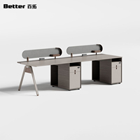 Meubles de bureau de style européen moderne, table modulaire pour 2/4/6 personnes, poste de travail avec cloison, bureau de travail