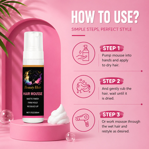 Espuma Moldeadora Orgánica de Larga Duración para Rizos, Define y Moldea, Venta al por Mayor, Espuma para Rizos de Cabello con Fijación Extra Fuerte - Product Image 5