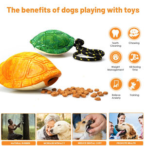 Juguetes Masticables para Perros de Goma Natural de Grado Alimenticio, Resistentes a las Mordidas, Súper Indestructibles, con Forma de Caparazón de Tortuga, Materiales Ecológicos - Product Image 4