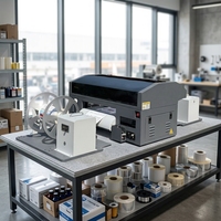 Imprimante à jet d'encre CMJN rouleau à rouleau UV matériau flexible autocollant et machine d'impression d'étiquettes blanches pour film plastique et autres matériaux