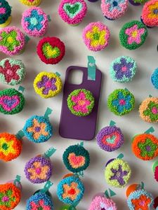 Soporte de Teléfono con Forma de Flor, Moderno, Hecho a Mano, Personalizado, de Plástico y Hilo, con Logotipo Personalizado, Venta Caliente del Fabricante - Product Image 4