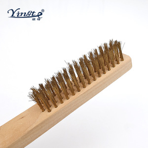 Yinste Copper Wire Shoe <b>Brush</b> Long Handle <b>Suede</b> Care Cleaning Tool - Product Image 3