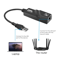 Adaptateur Ethernet USB 3.0 externe 100/1000 Mbps Type C vers RJ45 pour PC, Macbook, ordinateur portable Windows, USB vers RJ45