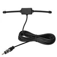 Antenne radio FM pour voiture personnalisée en usine, 80-108 MHz, montage adhésif, antenne de récepteur stéréo pour véhicule, câble de 3 m, connecteur DIN